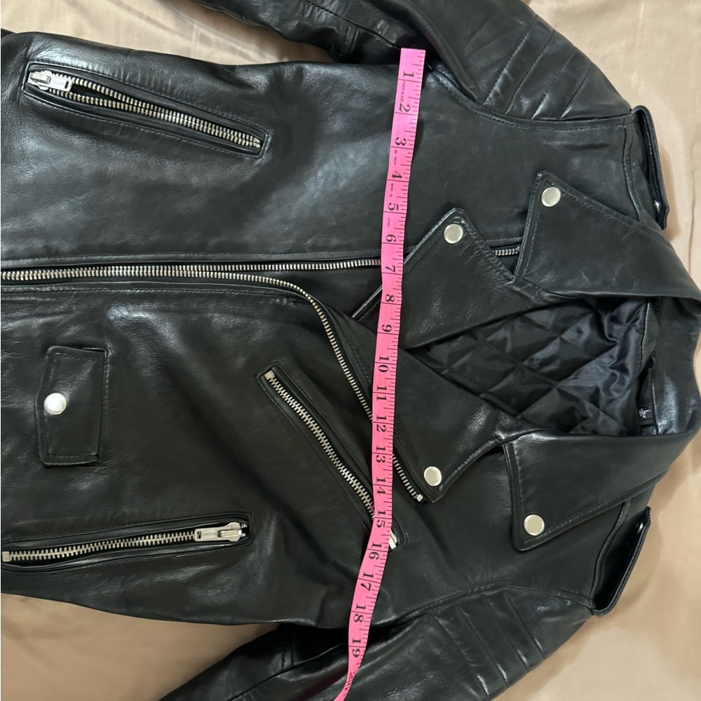Blk dnm leather biker - Picture 9 of 10